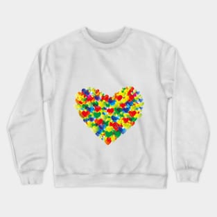 Colorful watercolor heart shapes Crewneck Sweatshirt